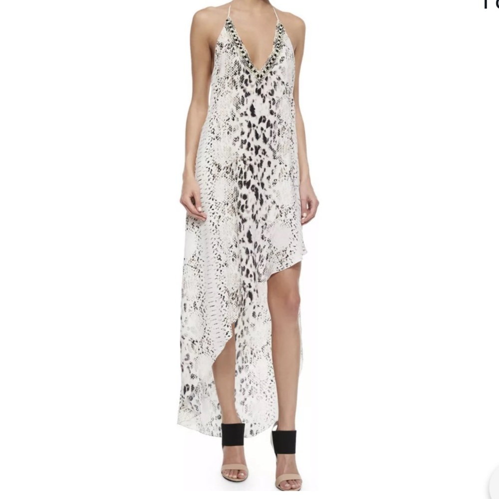 Haute Hippie Deep V silk dress NWT M